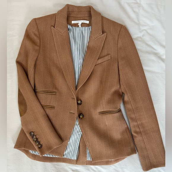 Veronica Beard Jackets & Blazers - Veronica Beard Tan Houndstooth Blazer
